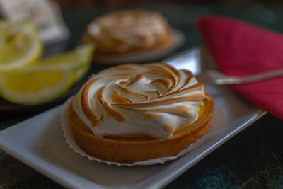Close-up of cake on table