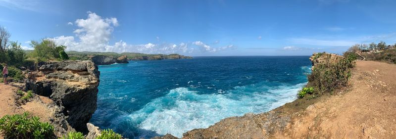 Panoramic view of sea against sky