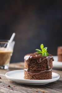 Close-up of cake on table