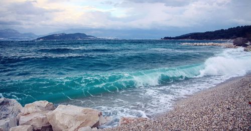 Scenic view of sea against sky