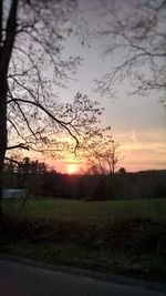 Silhouette of landscape at sunset