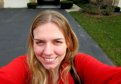 Portrait of smiling young woman