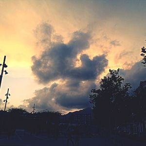 View of road at sunset