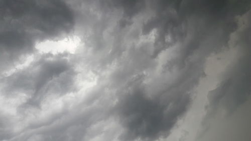 Low angle view of storm clouds in sky