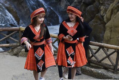 Full length of woman standing in traditional clothing