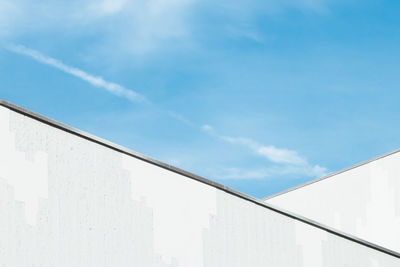 Low angle view of white building against sky