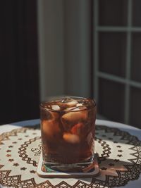 Close-up of coffee on table