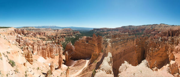 Panoramic view of landscape against clear sky