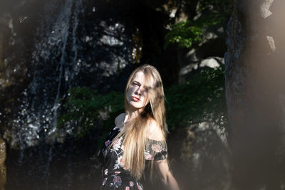 Portrait of smiling young woman