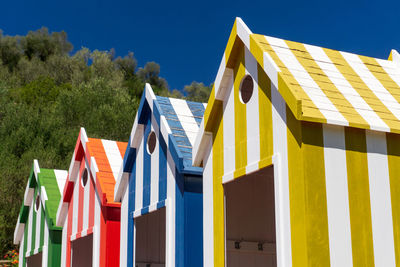 Bright striped houses - locker rooms background