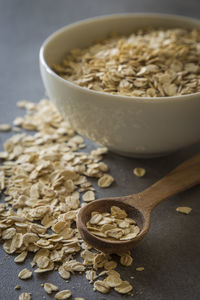 Close-up of noodles in bowl