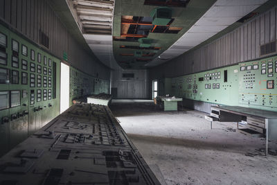 Interior of abandoned building