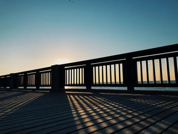 Low angle view of bridge against clear sky