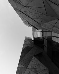 Low angle view of modern building against sky