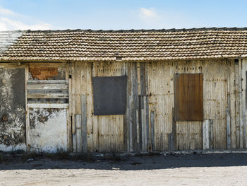 Old wooden cabin in almeria, spain