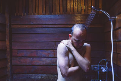 Man looking at camera