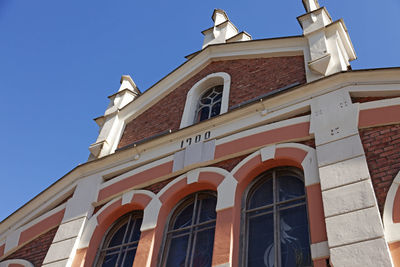 Part of the facade of the city's market hall