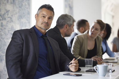 Businessman at meeting