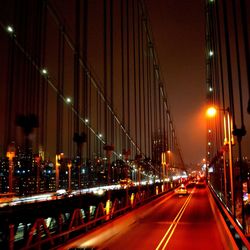 Illuminated cityscape at night