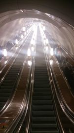 View of illuminated tunnel