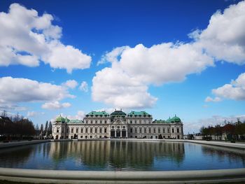 Historic building against cloudy sky