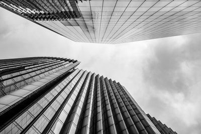 Directly below shot of modern building against sky