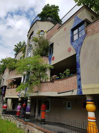 Low angle view of building against sky