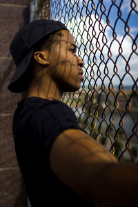 Close-up of man standing outdoors