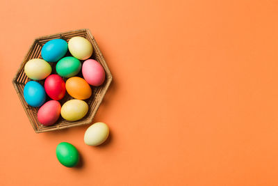 High angle view of pills on table