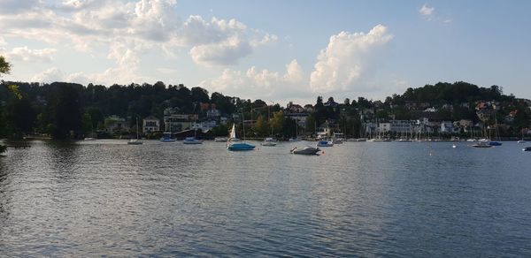 Panoramic view of marina