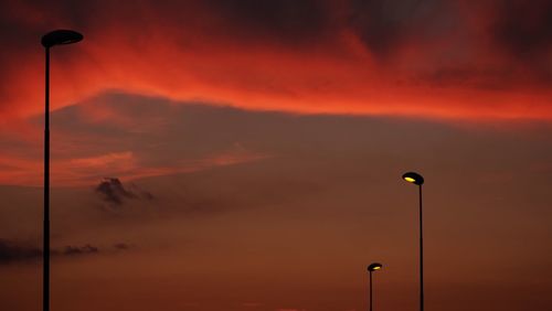 Scenic view of dramatic sky at dusk