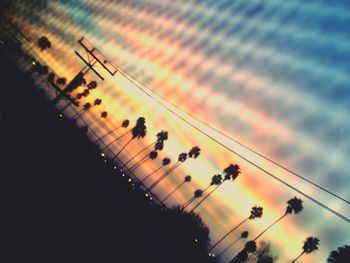 Low angle view of sky at sunset