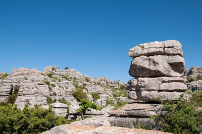 Limestone rock formations at the el torcal nature reserve in spain