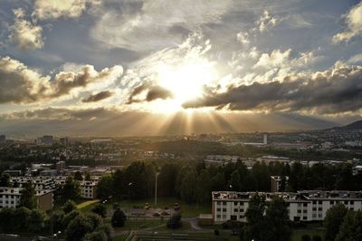 Cityscape at sunset