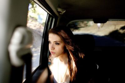 Close-up portrait of woman