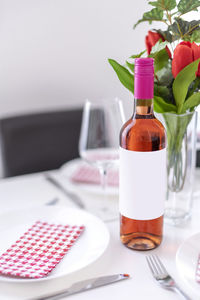 Close-up of drink in glass on table