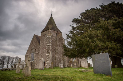 View of cemetery against sky