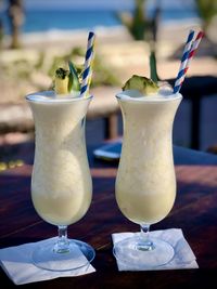 Close-up of drink on table