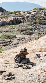 View of rocks on mountain