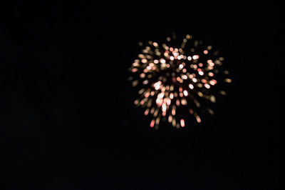 Low angle view of firework display