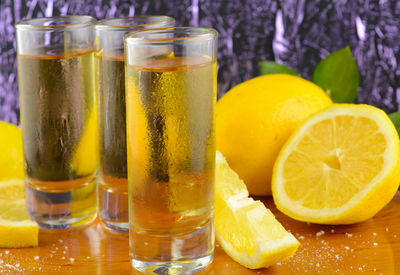 Close-up of drink on table