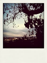 View of cityscape at sunset