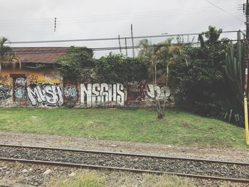 View of railway tracks against the sky