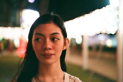 Close-up portrait of young woman