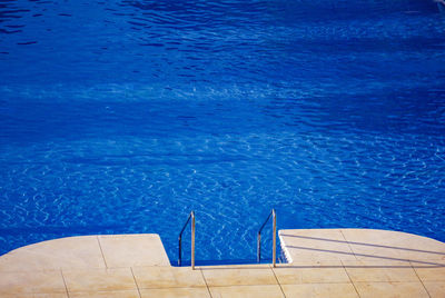 High angle view of swimming pool