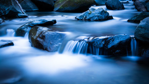 Scenic view of waterfall