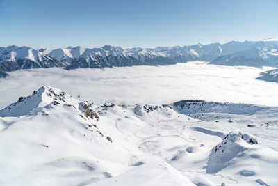 Scenic view of snowcapped mountains against sky, gastein, austria