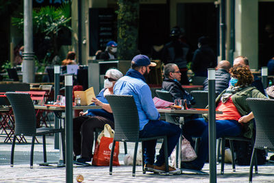 People sitting in restaurant