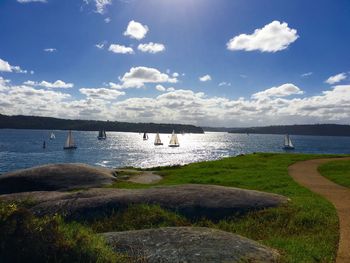 Scenic view of sea against sky