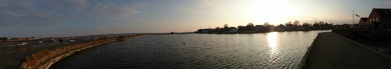 Sunset over calm sea